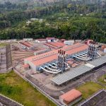 Vue aérienne de la centrale à gaz de Kribi