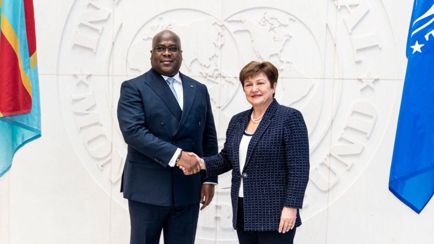 Le président Félix Tshisekedi et Kristalina Georgieva, directrice générale du FMI